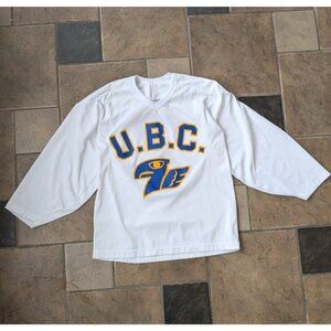 Vintage UBC Thunderbirds Hockey Jersey XS CCM Maska Air‑Knit #7 Made in Canada